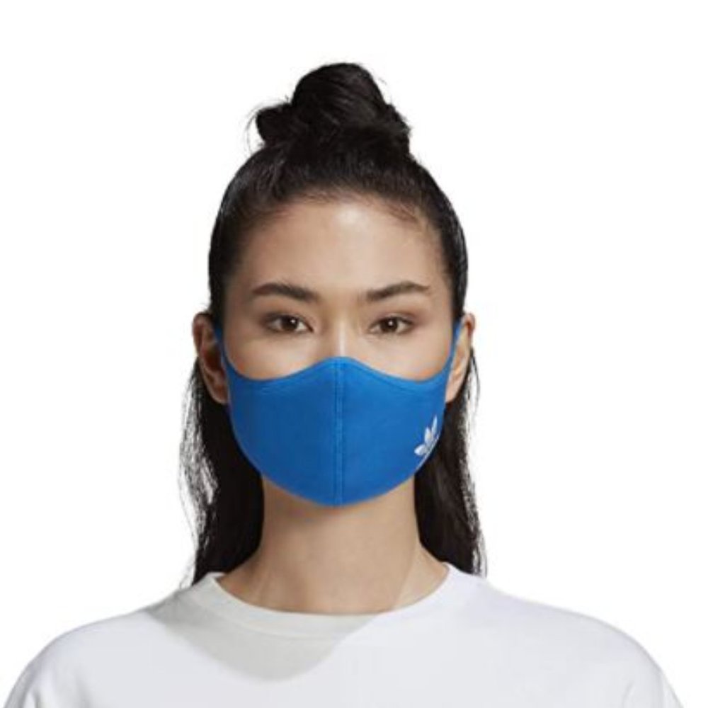 New Adidas Non-Medical Unisex 3 PCS Blue Face Masks Size Small